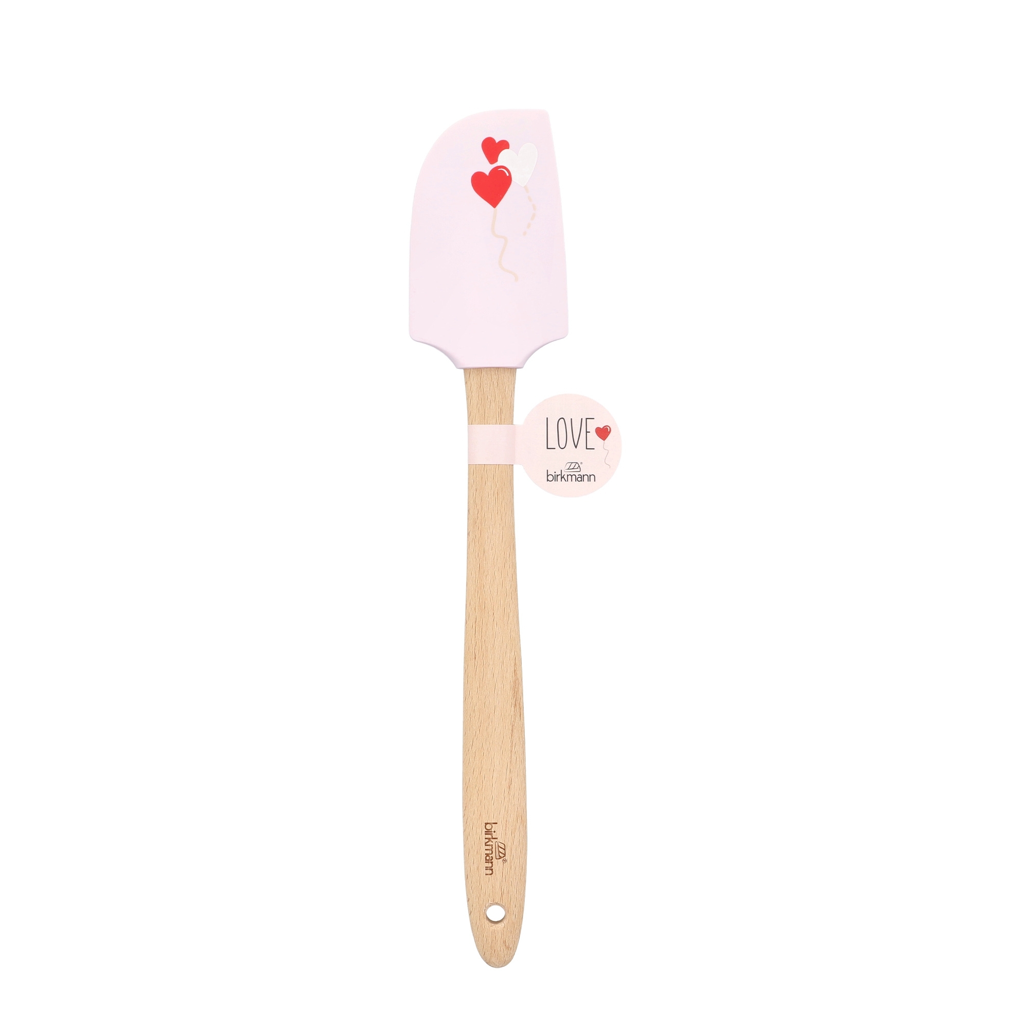 Birkmann - LOVE Dough scraper - Pink with heart balloons