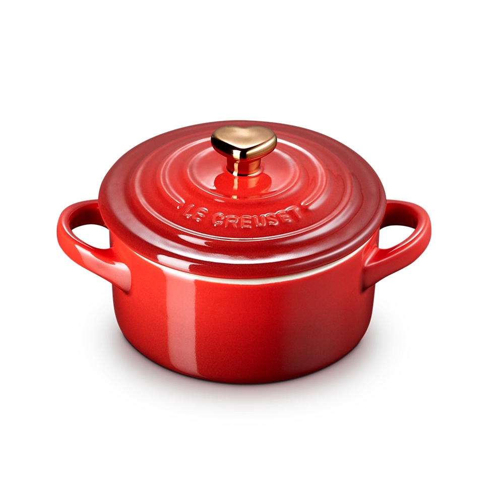 Le Creuset - Mini Cocotte mit goldenem Herzknauf