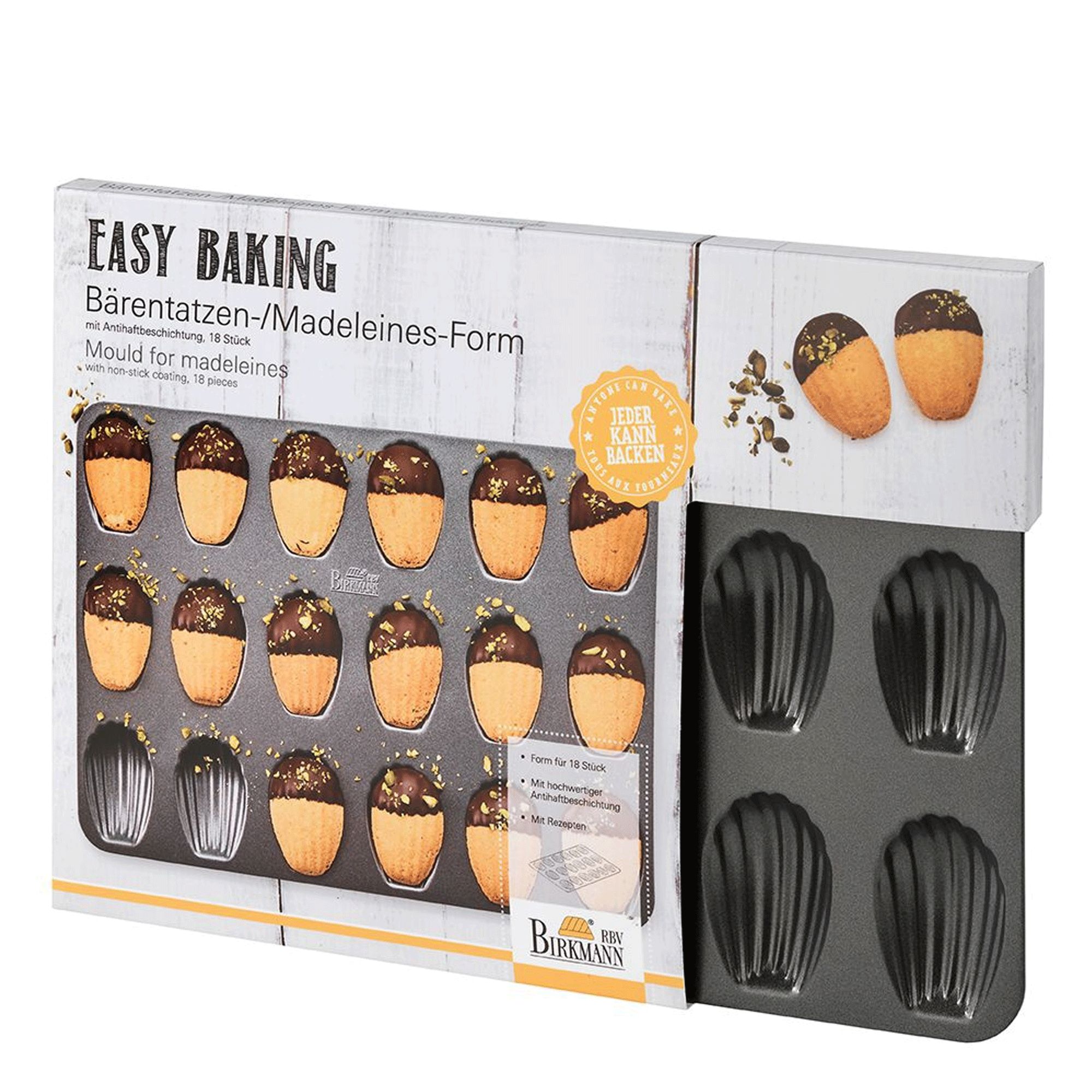 Birkmann - Bärentatzen - Madeleine-Form - Easy Baking