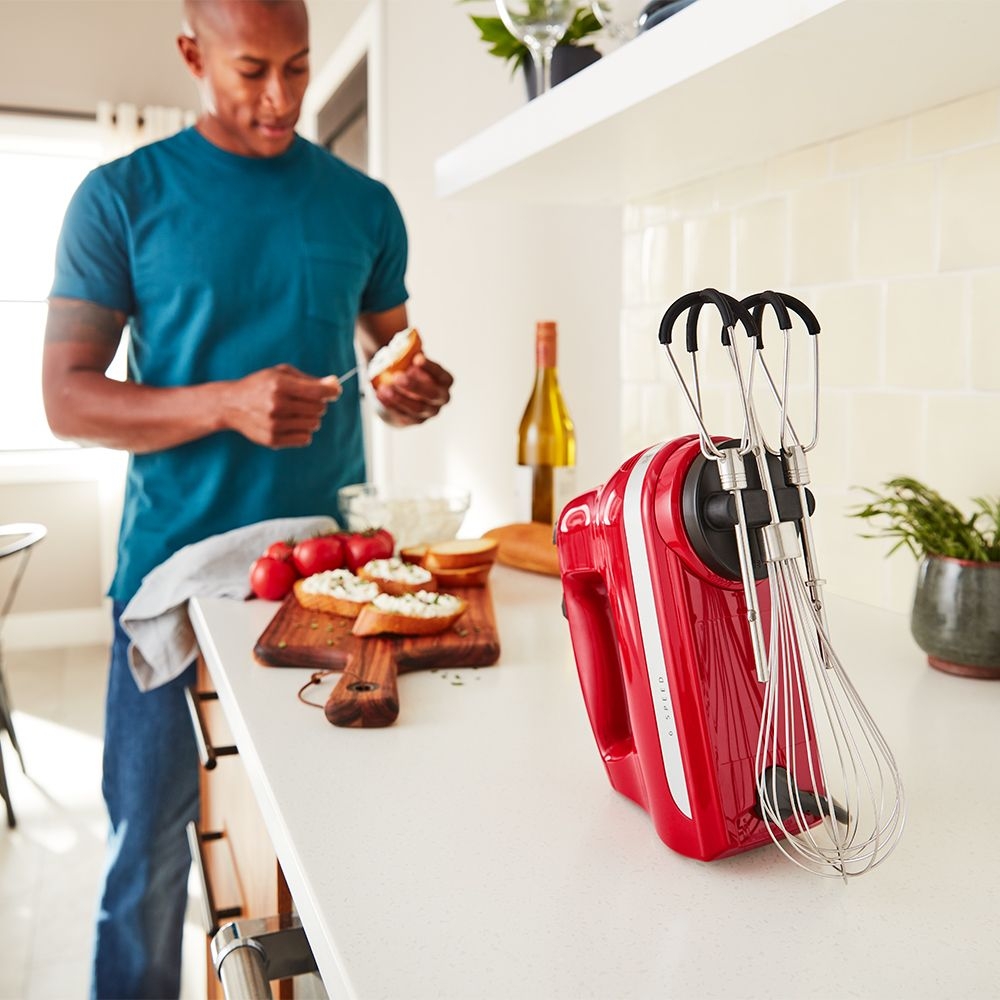 KitchenAid - Hand Mixer with Flexi Beater 5KHM6118 - Empire Red