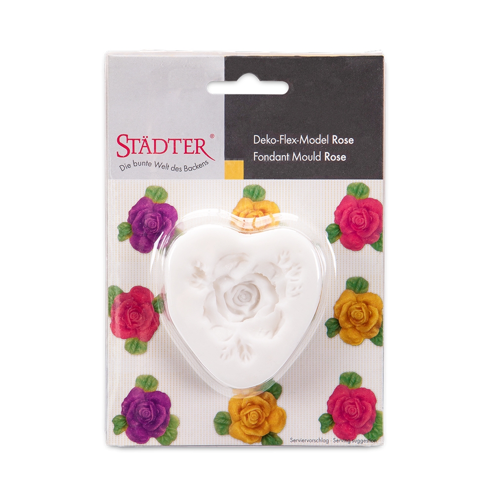 Städter - Prägeform  Rose ca. 4,5 cm Weiß