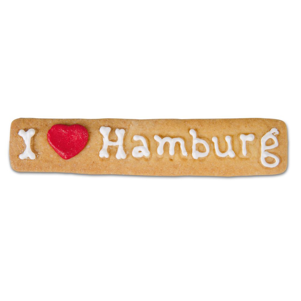 Städter - Prägeausstecher I love Hamburg - 11 cm