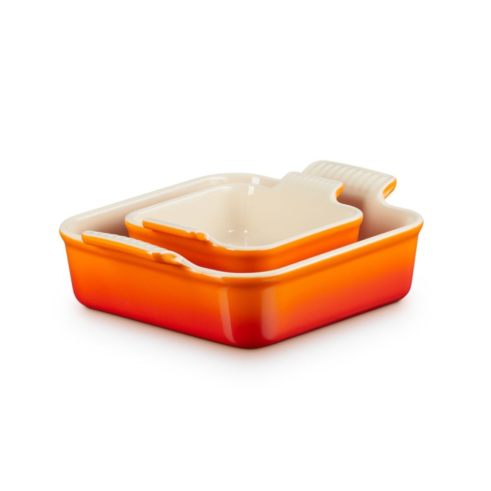 Le Creuset 2er-Set quadratische Auflaufformen Tradition