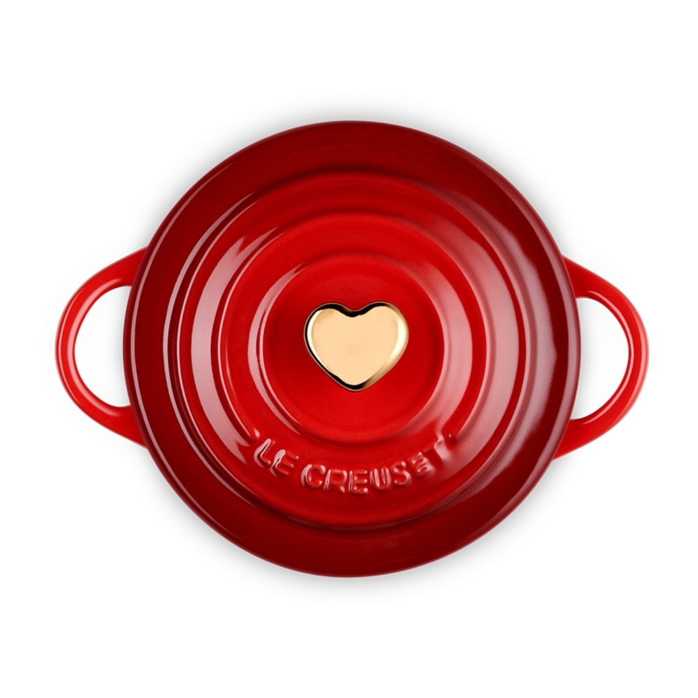 Le Creuset - Mini Cocotte mit goldenem Herzknauf