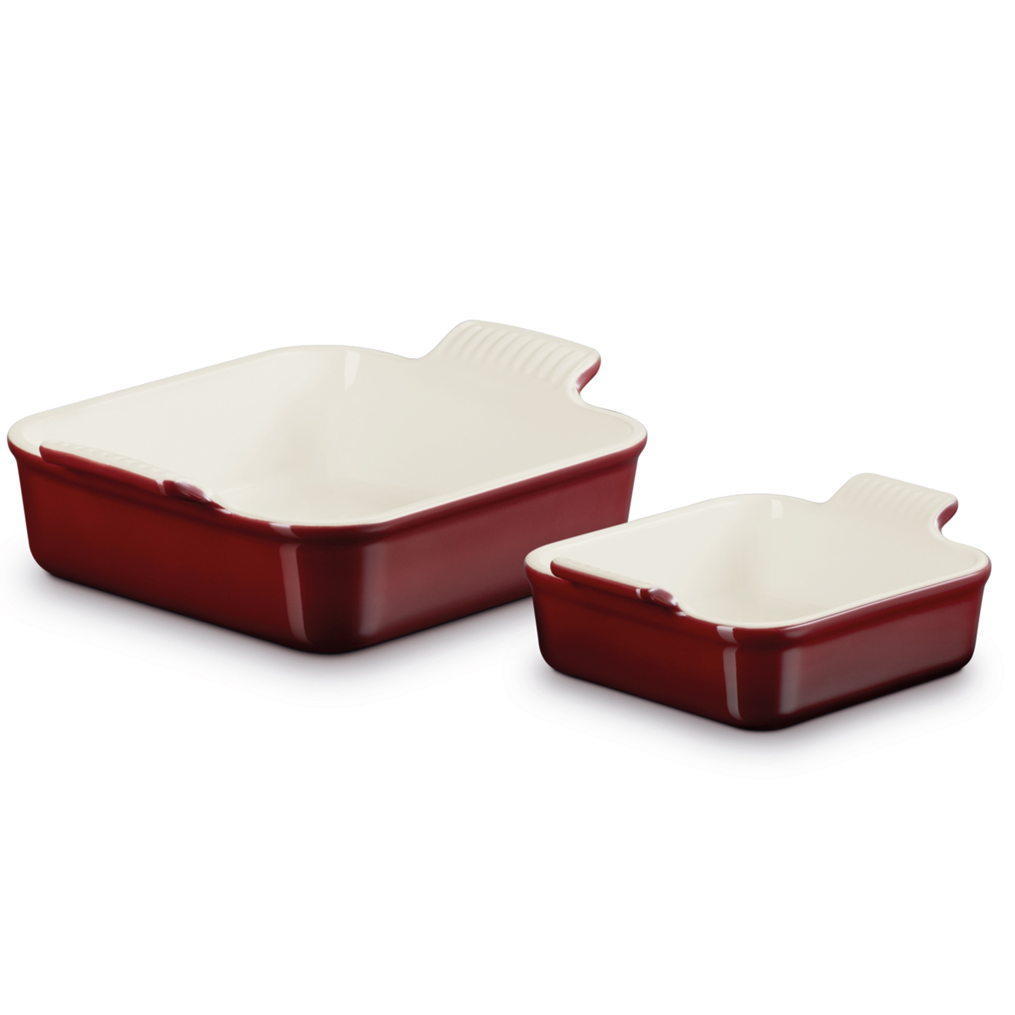 Le Creuset - set of 2 square casserole dishes Tradition - Garnet